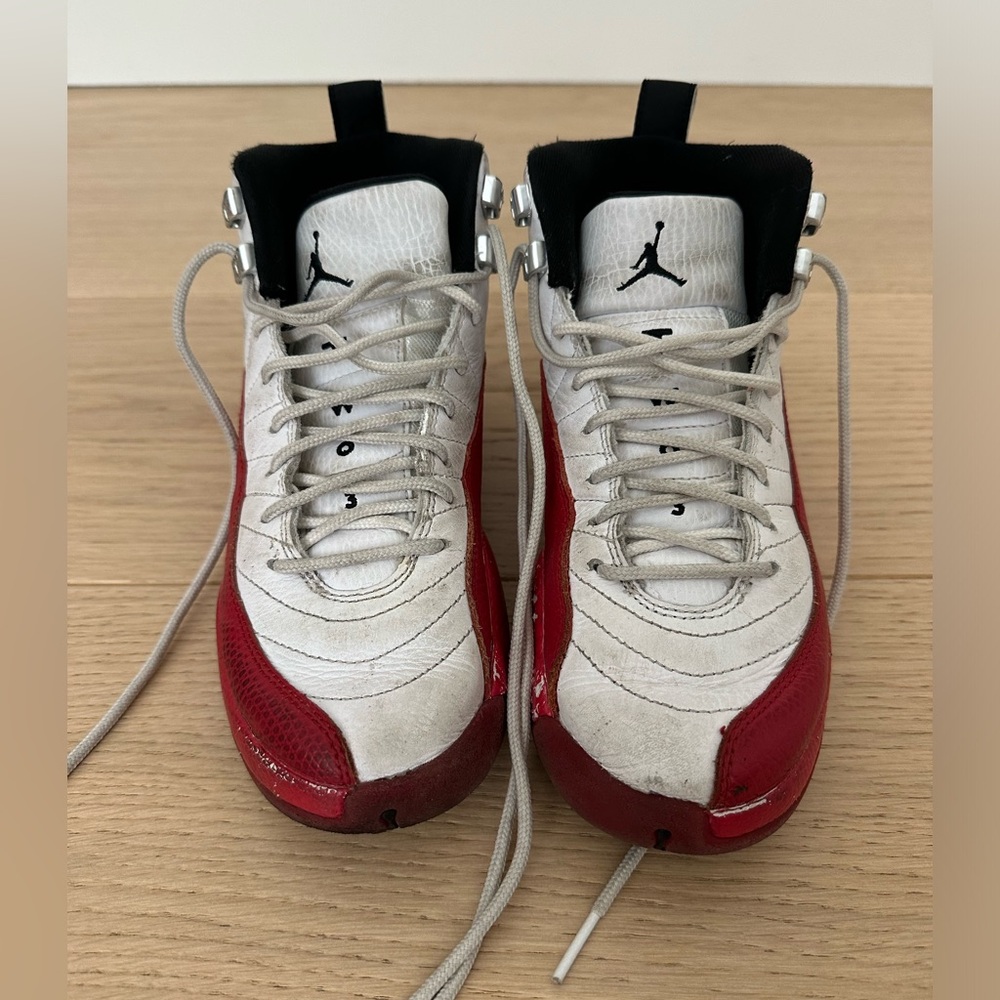Big Kid Air Jordan 12 Retro - Red, White & Black
